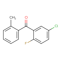 Chemical structure of (5-chloro-2-fluorophenyl)(2-methylphenyl)methanone - CSSB00006241038