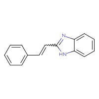 Chemical structure of 2-(2-phenylethenyl)-1H-1,3-benzodiazole - CSSB00025741892