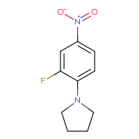 Chemical structure of 1-(2-fluoro-4-nitrophenyl)pyrrolidine - CSSB00011274000