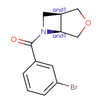 Chemical structure of rac-(1R,5S)-6-(3-bromobenzoyl)-3-oxa-6-azabicyclo[3.2.0]heptane - CSSB21432463957