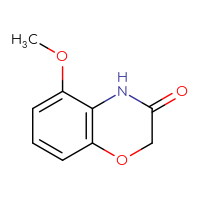 Chemical structure of 5-methoxy-3,4-dihydro-2H-1,4-benzoxazin-3-one - CSSB00012181018