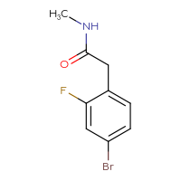 Chemical structure of 2-(4-bromo-2-fluorophenyl)-N-methylacetamide - CSSB00018709019