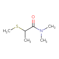 Chemical structure of N,N-dimethyl-2-(methylsulfanyl)propanamide - CSSB00015954621