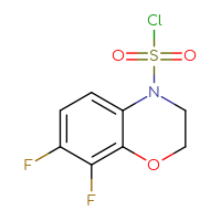 Chemical structure of 7,8-difluoro-3,4-dihydro-2H-1,4-benzoxazine-4-sulfonyl chloride - CSSB14968819538
