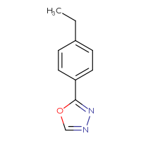Chemical structure of 2-(4-ethylphenyl)-1,3,4-oxadiazole - CSSB00000007835