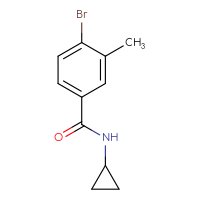 Chemical structure of 4-bromo-N-cyclopropyl-3-methylbenzamide - CSSB00013065391