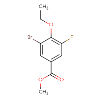 Chemical structure of methyl 3-bromo-4-ethoxy-5-fluorobenzoate - CSSB00135287799