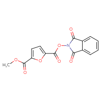Chemical structure of 2-(1,3-dioxo-2,3-dihydro-1H-isoindol-2-yl) 5-methyl furan-2,5-dicarboxylate - CSSB00116216217