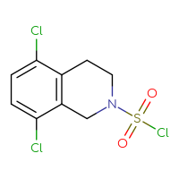 Chemical structure of 5,8-dichloro-1,2,3,4-tetrahydroisoquinoline-2-sulfonyl chloride - CSSB14987122752