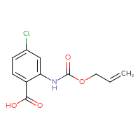 Chemical structure of 4-chloro-2-{[(prop-2-en-1-yloxy)carbonyl]amino}benzoic acid - CSSB00000274107