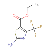 Chemical structure of ethyl 2-amino-4-(trifluoromethyl)-1,3-thiazole-5-carboxylate - CSSB00000689919