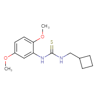 Chemical structure of 3-(cyclobutylmethyl)-1-(2,5-dimethoxyphenyl)thiourea - CSSB02017243500