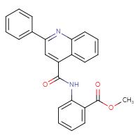 Chemical structure of methyl 2-(2-phenylquinoline-4-amido)benzoate - CSSB00106428334