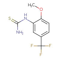 Chemical structure of [2-methoxy-5-(trifluoromethyl)phenyl]thiourea - CSSB00010201594
