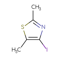 Chemical structure of 4-iodo-2,5-dimethyl-1,3-thiazole - CSSB06363170758