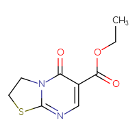 Chemical structure of ethyl 5-oxo-2H,3H,5H-[1,3]thiazolo[3,2-a]pyrimidine-6-carboxylate - CSSB00011213007