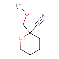 Chemical structure of 2-(methoxymethyl)oxane-2-carbonitrile - CSSB00102691425