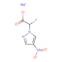 Chemical structure of sodium 2-fluoro-2-(4-nitro-1H-pyrazol-1-yl)acetate - CSSB14873766818