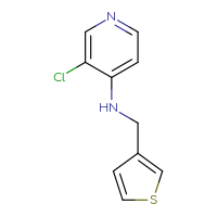 Chemical structure of 3-chloro-N-[(thiophen-3-yl)methyl]pyridin-4-amine - CSSB00012652571