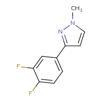 Chemical structure of 3-(3,4-difluorophenyl)-1-methyl-1H-pyrazole - CSSB02366459189