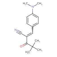 Chemical structure of 2-{[4-(dimethylamino)phenyl]methylidene}-4,4-dimethyl-3-oxopentanenitrile - CSSB00028030768