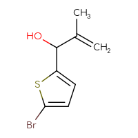 Chemical structure of 1-(5-bromothiophen-2-yl)-2-methylprop-2-en-1-ol - CSSB00012522487
