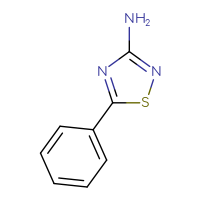 Chemical structure of 5-phenyl-1,2,4-thiadiazol-3-amine - CSSB00000708629