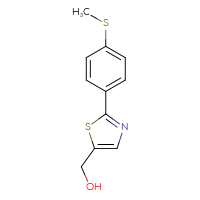 Chemical structure of {2-[4-(methylsulfanyl)phenyl]-1,3-thiazol-5-yl}methanol - CSSB00012306628