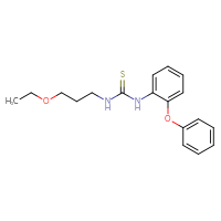 Chemical structure of 3-(3-ethoxypropyl)-1-(2-phenoxyphenyl)thiourea - CSSB00105084826