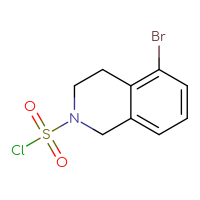 Chemical structure of 5-bromo-1,2,3,4-tetrahydroisoquinoline-2-sulfonyl chloride - CSSB00118645873