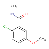 Chemical structure of 2-chloro-5-methoxy-N-methylbenzamide - CSSB00009828931