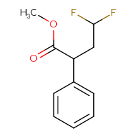 Chemical structure of methyl 4,4-difluoro-2-phenylbutanoate - CSSB02271170810