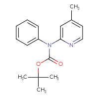Chemical structure of tert-butyl N-(4-methylpyridin-2-yl)-N-phenylcarbamate - CSSB00020654134