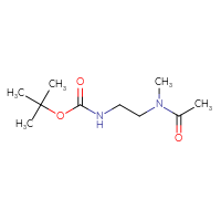 Chemical structure of tert-butyl N-[2-(N-methylacetamido)ethyl]carbamate - CSSB00010414129