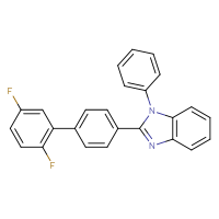 Chemical structure of 2-{2',5'-difluoro-[1,1'-biphenyl]-4-yl}-1-phenyl-1H-1,3-benzodiazole - CSSB06587883866