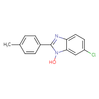 Chemical structure of 6-chloro-2-(4-methylphenyl)-1H-1,3-benzodiazol-1-ol - CSSB00025730078