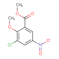 Chemical structure of methyl 3-chloro-2-methoxy-5-nitrobenzoate - CSSB00035703055