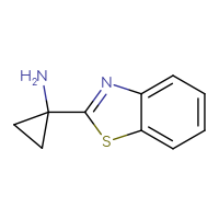 Chemical structure of 1-(1,3-benzothiazol-2-yl)cyclopropan-1-amine - CSSB00012004112
