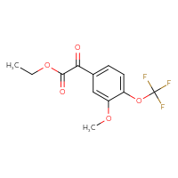 Chemical structure of ethyl 2-[3-methoxy-4-(trifluoromethoxy)phenyl]-2-oxoacetate - CSSB21103685297