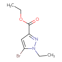Chemical structure of ethyl 5-bromo-1-ethyl-1H-pyrazole-3-carboxylate - CSSB01198869345