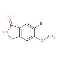 Chemical structure of 6-bromo-5-methoxy-2,3-dihydro-1H-isoindol-1-one - CSSB00010764771