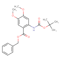 Chemical structure of benzyl 2-{[(tert-butoxy)carbonyl]amino}-4,5-dimethoxybenzoate - CSSB00135148595