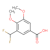 Chemical structure of 3-(difluoromethyl)-4,5-dimethoxybenzoic acid - CSSB00047032330