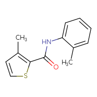 Chemical structure of 3-methyl-N-(2-methylphenyl)thiophene-2-carboxamide - CSSB00026302144