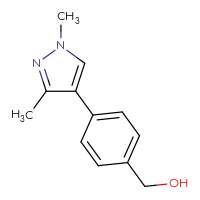 Chemical structure of [4-(1,3-dimethyl-1H-pyrazol-4-yl)phenyl]methanol - CSSB00016851546