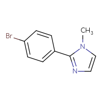 Chemical structure of 2-(4-bromophenyl)-1-methyl-1H-imidazole - CSSB00010228791