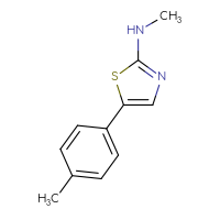 Chemical structure of N-methyl-5-(4-methylphenyl)-1,3-thiazol-2-amine - CSSB00013641217