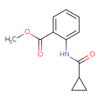 Chemical structure of methyl 2-cyclopropaneamidobenzoate - CSSB00000152668