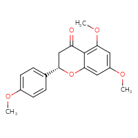 Chemical structure of (2S)-5,7-dimethoxy-2-(4-methoxyphenyl)-3,4-dihydro-2H-1-benzopyran-4-one - CSSB00159261651