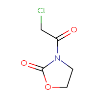 Chemical structure of 3-(2-chloroacetyl)-1,3-oxazolidin-2-one - CSSB00000018466